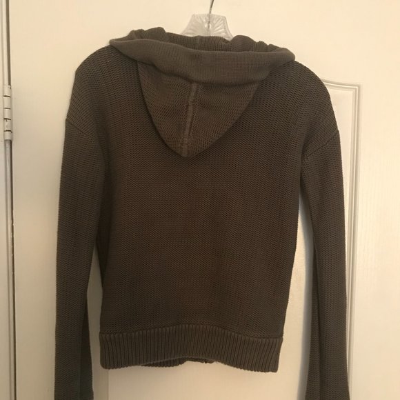 AMERICAN EAGLE ZIP/BUTTON UP HOODIE SWEATER - Picture 5 of 6